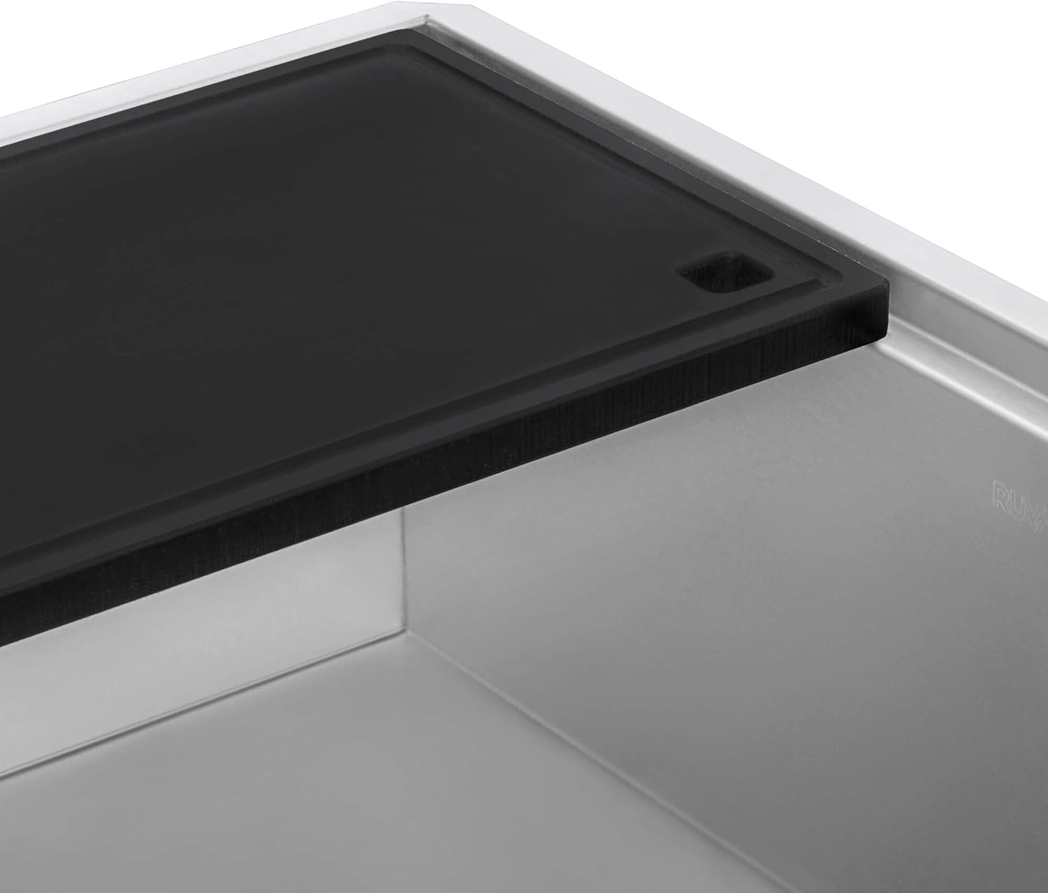 Ruvati 17 x 11 inch Black Resin Thick Cutting Board for Ruvati Workstation Sinks - RVA1217BLK
