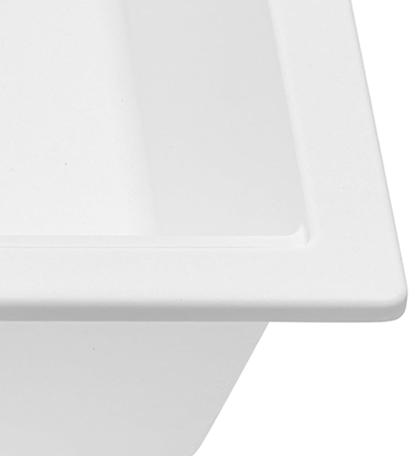 Ruvati 33-inch Granite Composite Quartz Workstation Drop-in Topmount Kitchen Sink Matte White - RVG1302WH