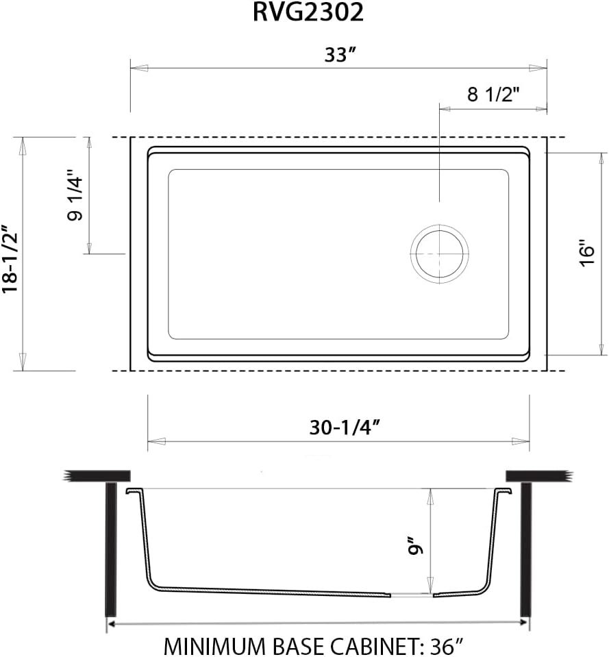Ruvati 33-inch Granite Composite Quartz Workstation Undermount Kitchen Sink Single Bowl White - RVG2302WH