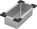 Ruvati Workstation Sink Colander 17.25 inch Stainless Steel with Plastic Corners - RVA1327