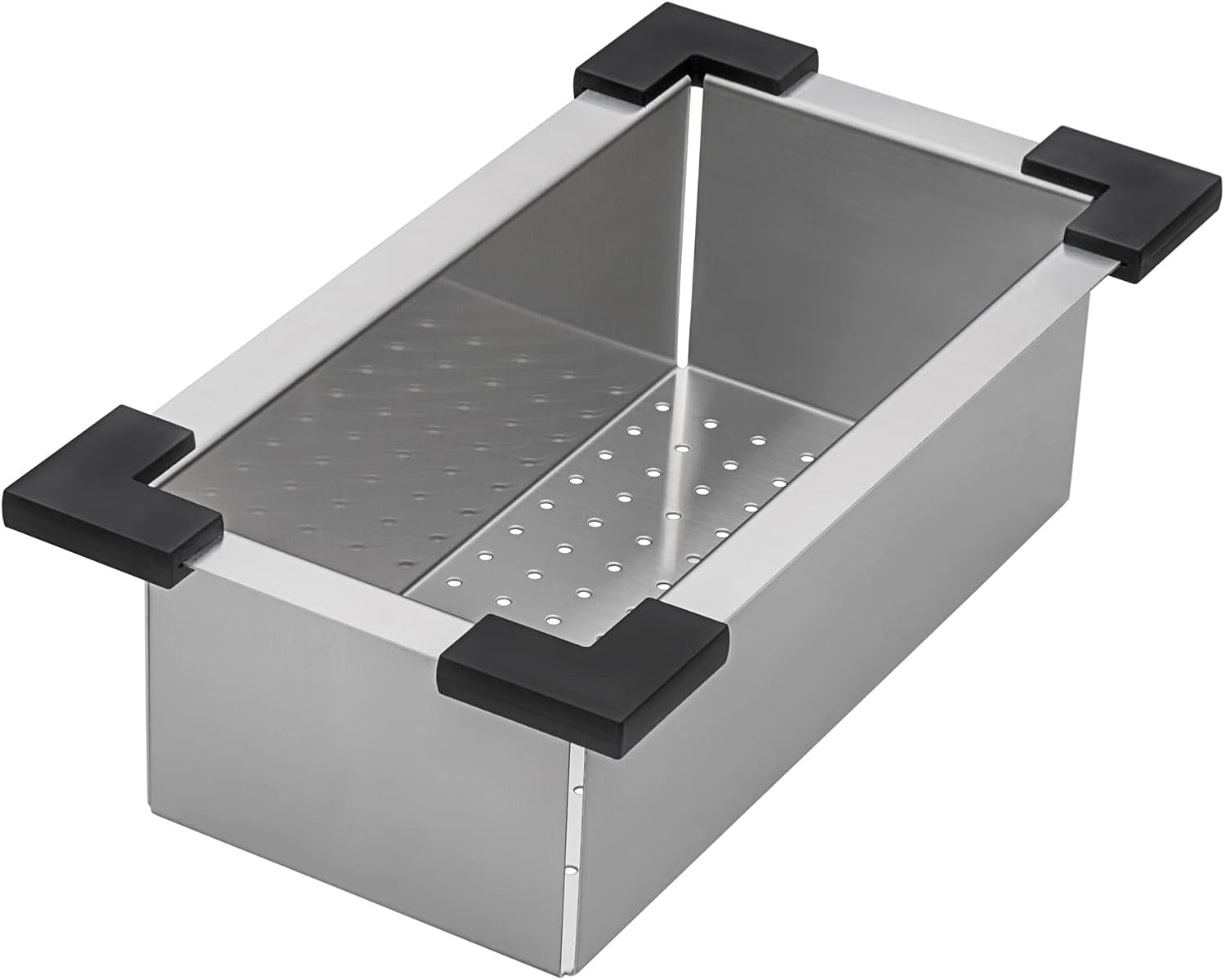 Ruvati Workstation Sink Colander 17.25 inch Stainless Steel with Plastic Corners - RVA1327