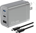 EF ECOFLOW USB C Charger, Rapid 65W GaN Type C Charging Block with Foldable Plug, Fast Wall Charger Compatible with iPhone 15/14/13, Galaxy, Pixel 4, iPad, AirPods, Apple Watch (USBC Cable Included)
