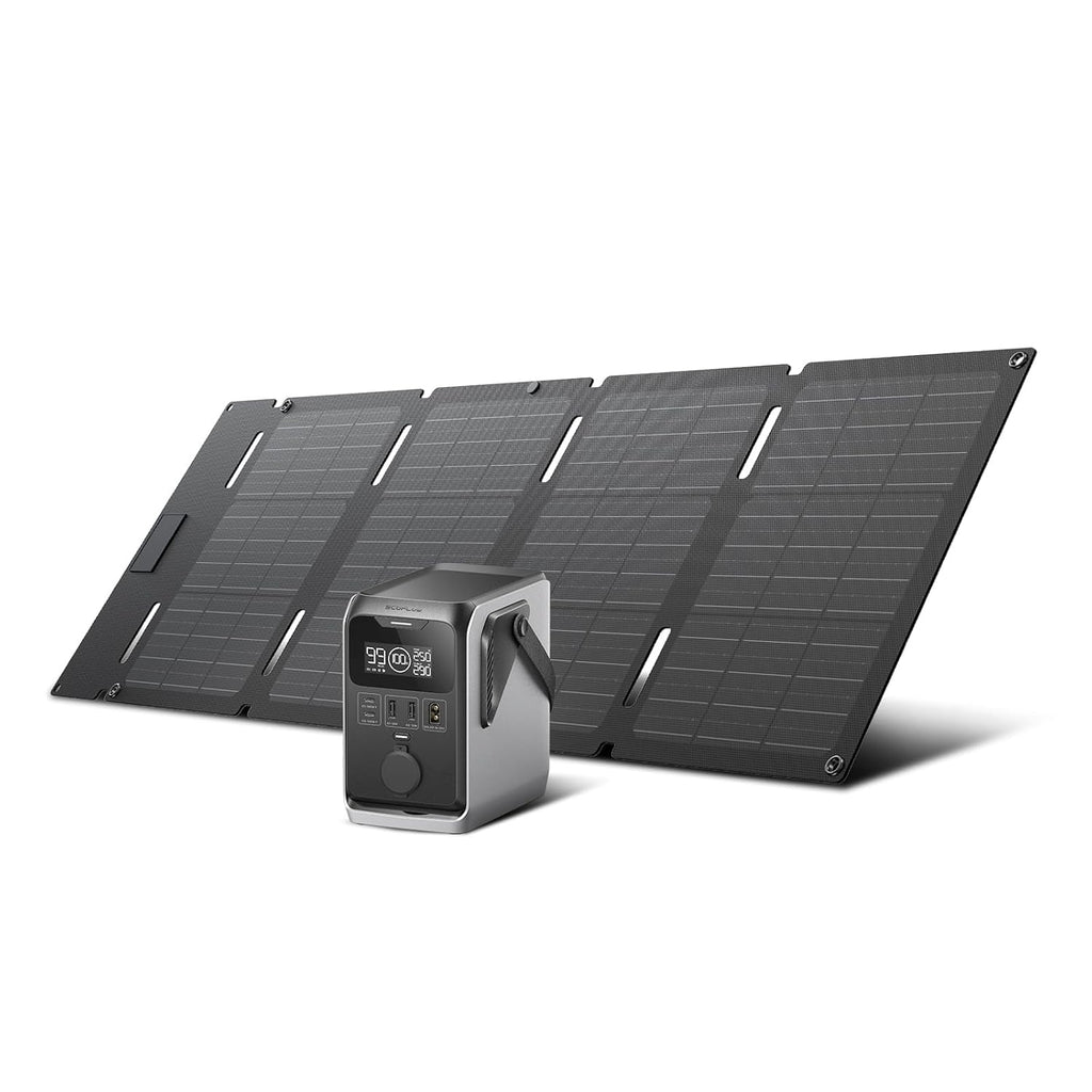 EF ECOFLOW TRAIL 300 DC Solar Panel with 45W Solar Generator, 288Wh LiFePO4 Power Bank, Power Station, for Camping, Travel, and Emergency Power