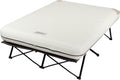 Coleman Queen-Size Airbed Cot Combination, Folding Air Mattress with Steel Frame & Side Table, Battery Pump Included, Great for Camping, Lounging, Elevated Sleeping, Guests, & More