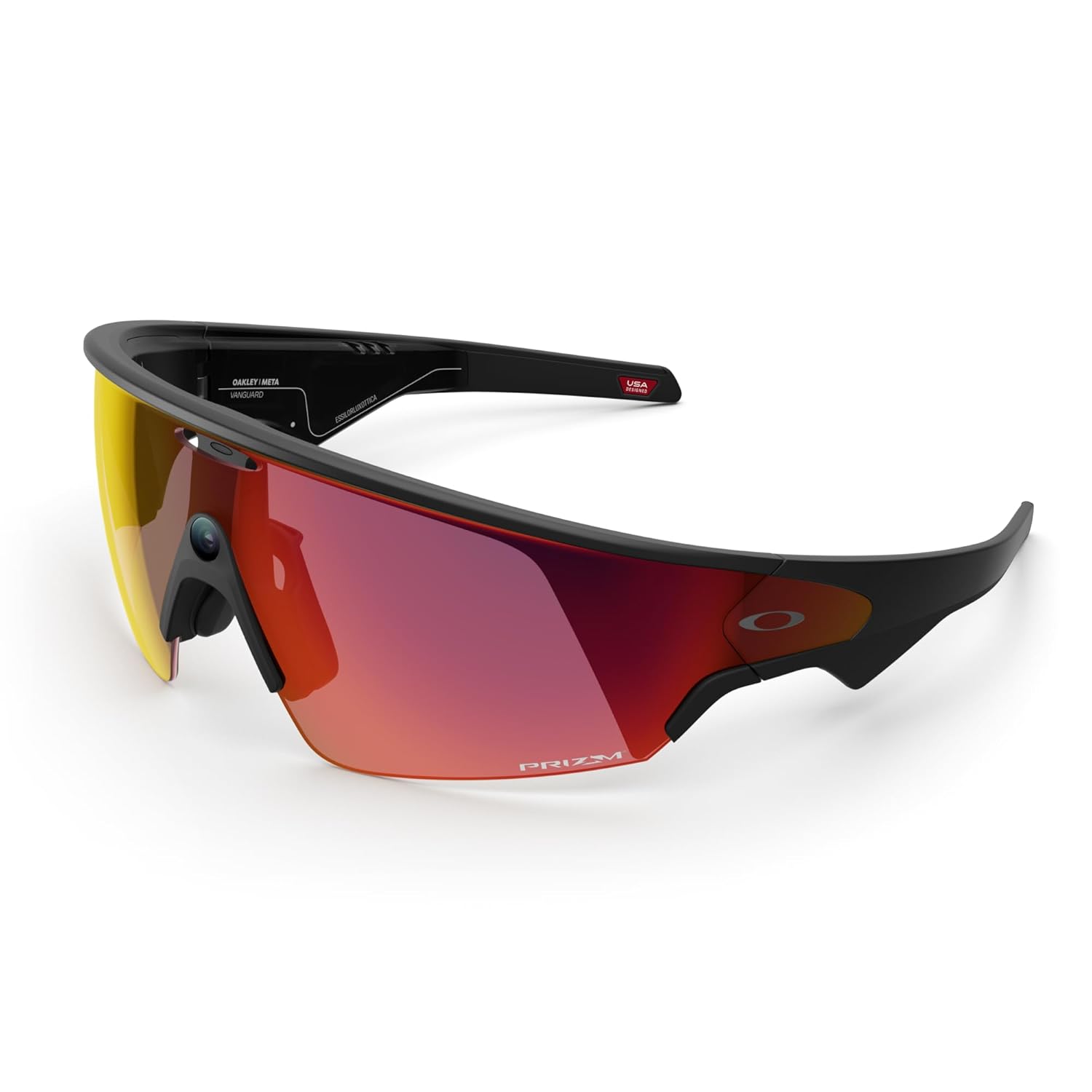 Meta Oakley Vanguard, Black | Smart AI Glasses for Men, Women — Camera, Audio, Video Recording — Prizm™ Transitions® Ember Lenses — Sunglasses