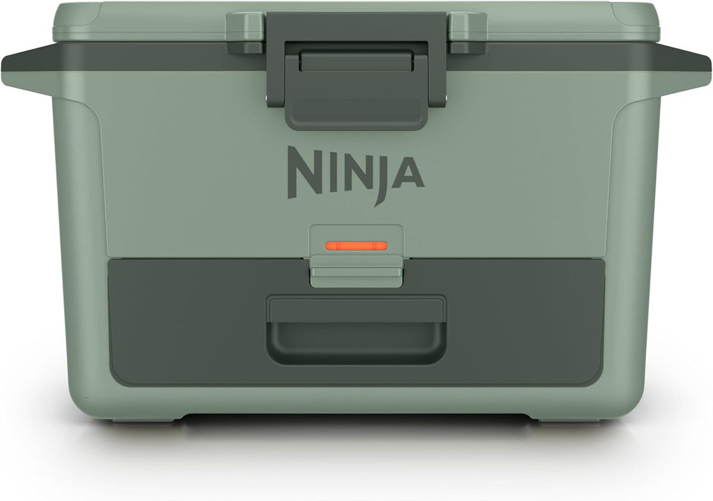 Ninja FrostVault 50qt Hard Cooler with Dry Zone | Integrated Fridge-Temp Dry Storage Drawer | Premium Heavy-Duty Insulated Cooler | Keeps Ice Cold for Days | Spanish Moss | FB151GN1