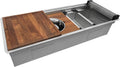 Ruvati 45-inch Undermount Workstation Kitchen Sink – 16 Gauge Stainless Steel Single Bowl with Ledges & Accessories – RVH8333