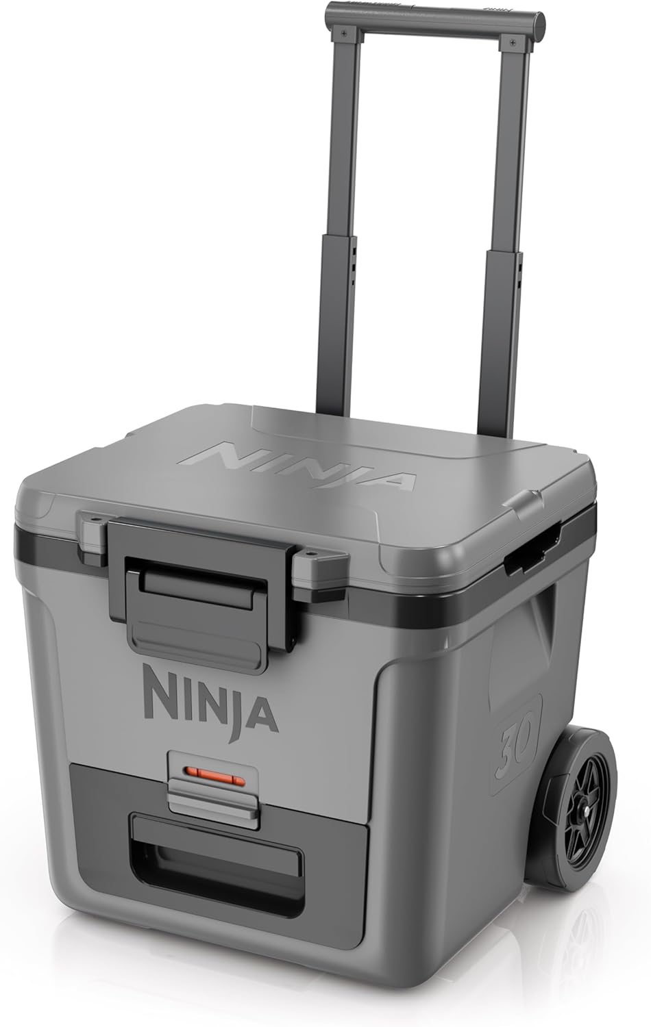 Ninja | Cooler | FrostVault 30QT Cooler with Wheels | Insulated with Temp Dry Storage Drawer | Keeps Ice Cold for Days | for the Beach, Camping, Picnics & More | Slate Gray | FB230GY