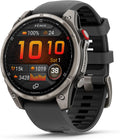 Garmin fēnix® 8 Pro, 51mm, AMOLED Display, Premium Connected Multisport GPS Smartwatch, inReach® Technology, Sapphire, Titanium with Graphite/Black Silicone Band