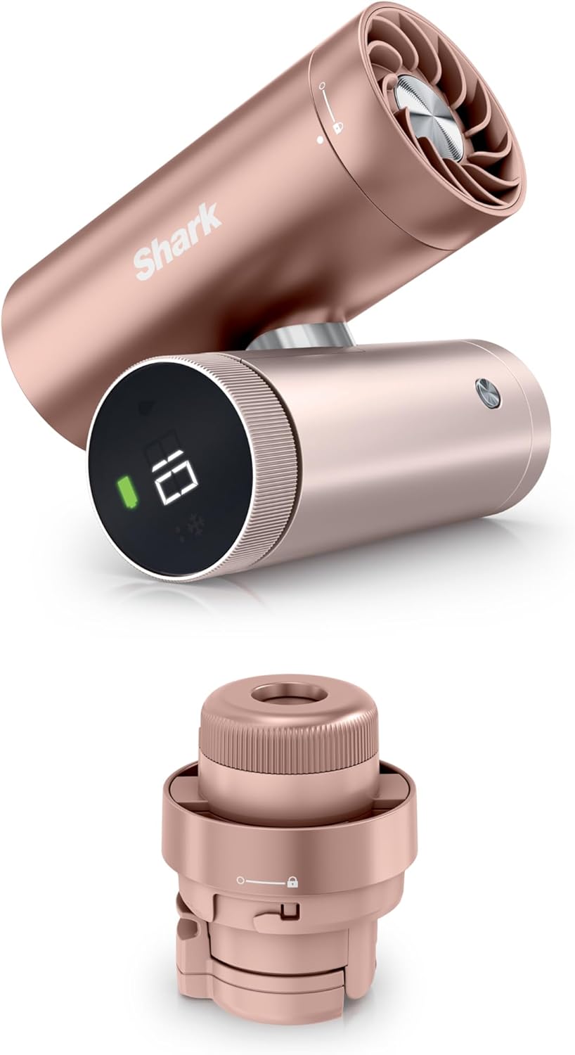 Shark ChillPill: The 2-in-1 Personal Cooling System with Fan, Dry-Touch Mist – Portable, Handheld, Rose Gold (FA023)