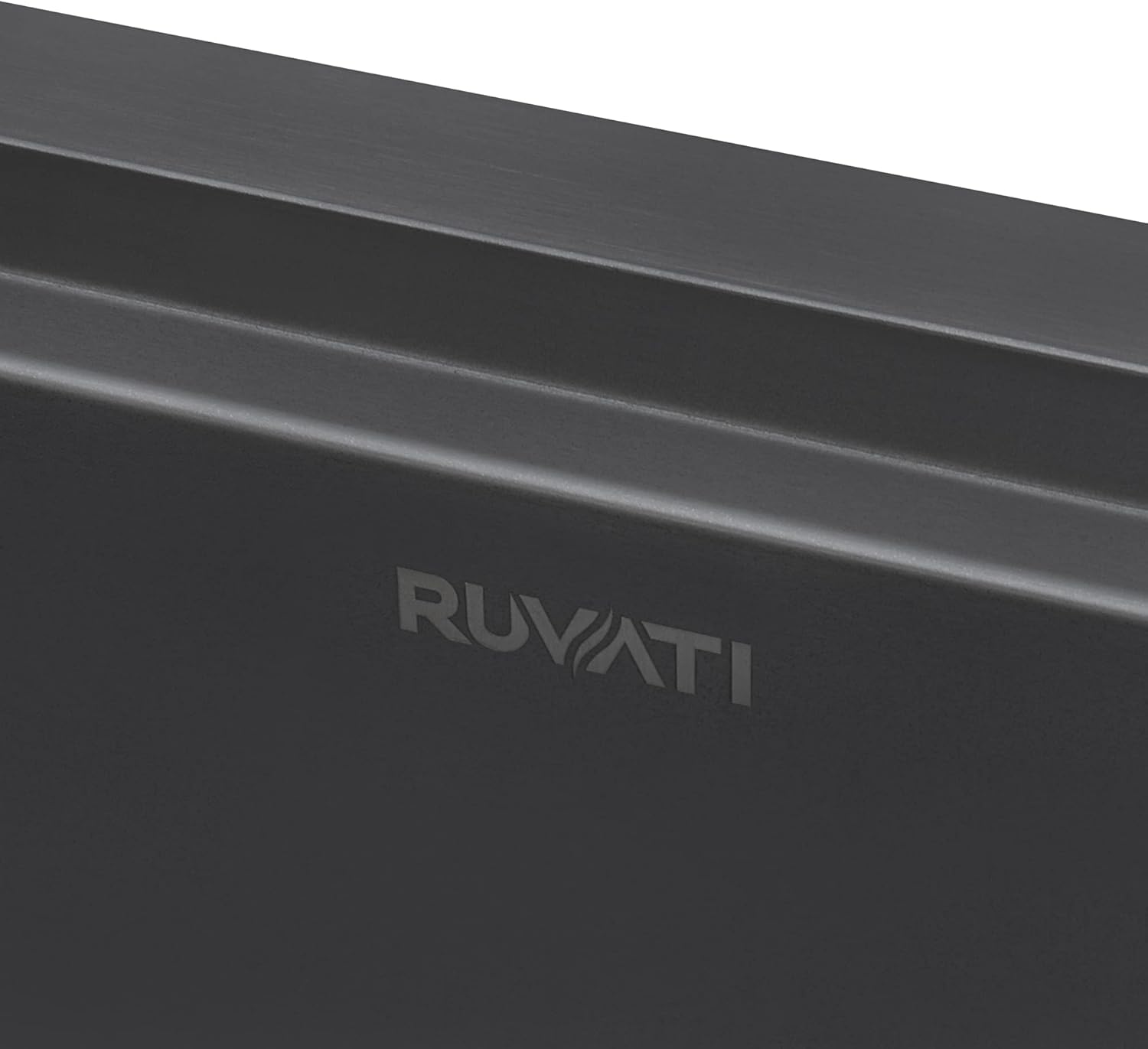 Ruvati 30-inch Gunmetal Black Workstation Apron-Front Stainless Steel Kitchen Sink - RVH9106BL
