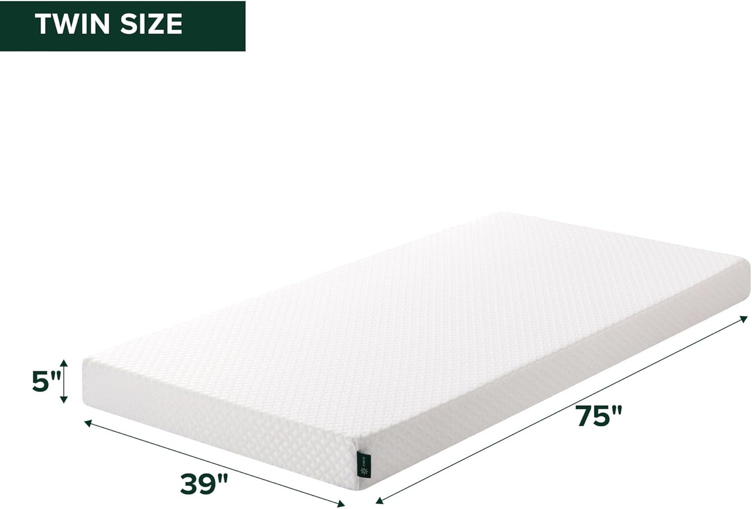 Zinus 5 Inch Twin Cooling Essential Memory Foam Mattress [NewVersion], Fiberglass Free, Medium Feel, Breathable Cooling Layers, Certified Safe Materials