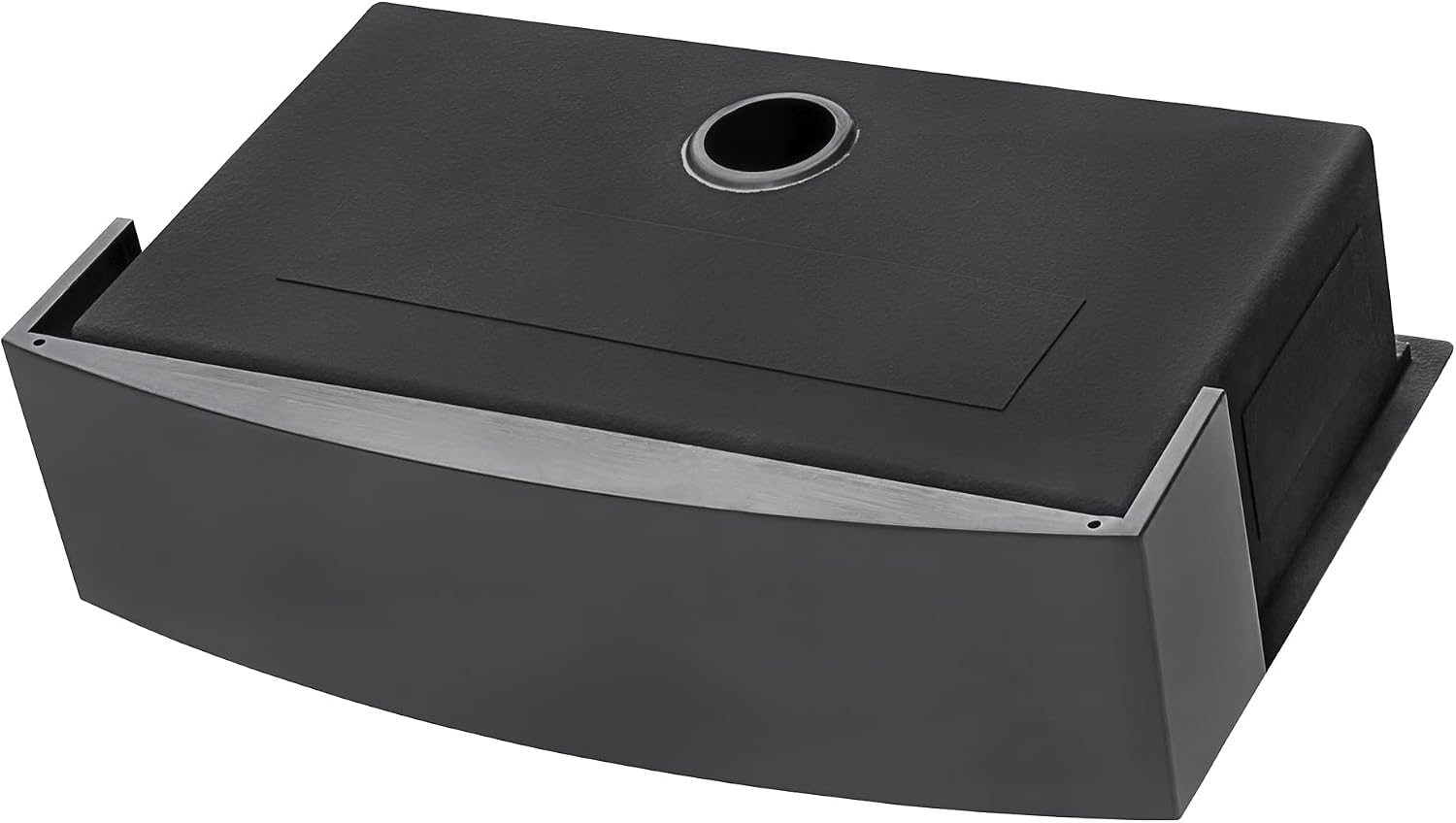 Ruvati 33-inch Gunmetal Black Workstation Kitchen Sink - Apron-Front Stainless Steel Kitchen Sinks with Brushed Finish, Easy-to-Clean, Undermount Kitchens Sink - RVH9207BL