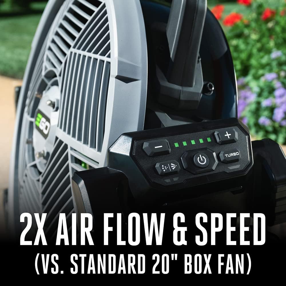 EGO POWER+ Portable Misting Fan, Outdoor Electric 18" 5 Speed Fan, Battery and Charger Not Included - FN1800