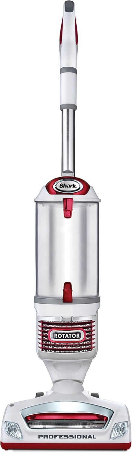 Shark Upright Vacuum Cleaner | Rotator Lift-Away | Pet Hair, Carpet & Hard Floor Cleaning | Dusting Brush, Upholstery & Crevice Tools | HEPA Filter | Swivel Steering | Headlights | White/Red | NV501