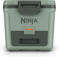 Ninja | FrostVault 30QT Cooler with Wheels | Insulated with Temp Dry Storage Drawer | Keeps Ice Cold for Days | for the Beach, Camping, Picnics & More | Spanish Moss | FB230GN1