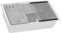 Ruvati 33-inch Granite Composite Quartz Workstation Undermount Kitchen Sink Single Bowl White - RVG2302WH