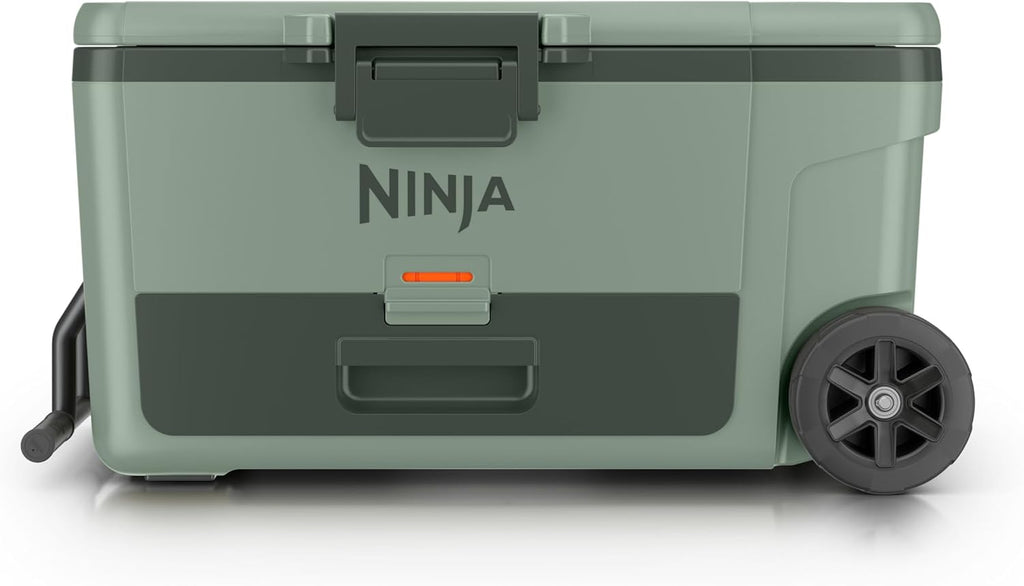 Ninja FrostVault | 65qt Wheeled Cooler with Cold Dry Zone | Integrated Fridge-Temp Dry Storage Drawer | Premium Heavy-Duty Insulated Cooler | Keeps Ice Cold for Days | Spanish Moss | FB265GN1