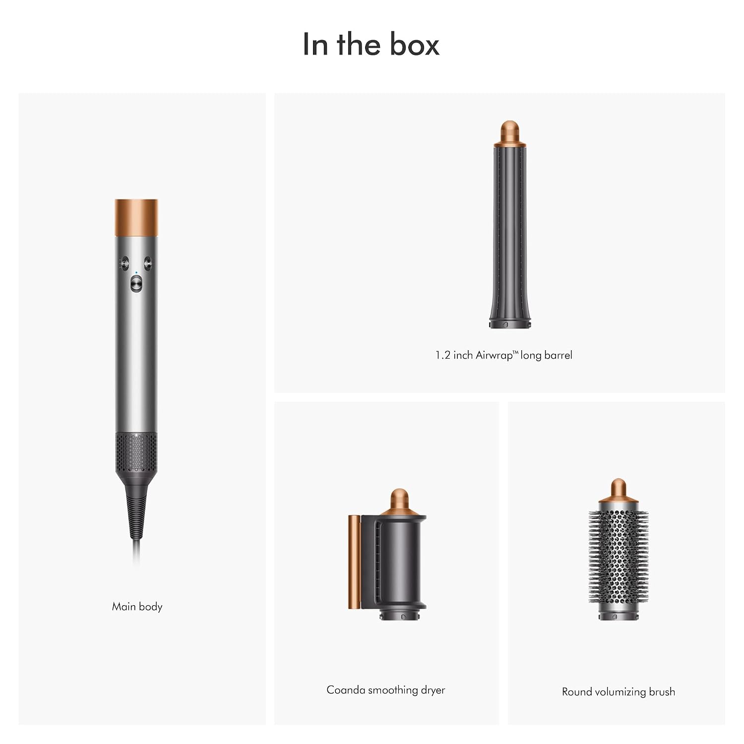 Dyson Airwrap Origin Multi-Styler, No Heat Damage, 1.2" Barrel, Round Brush, Flyaway Attachment