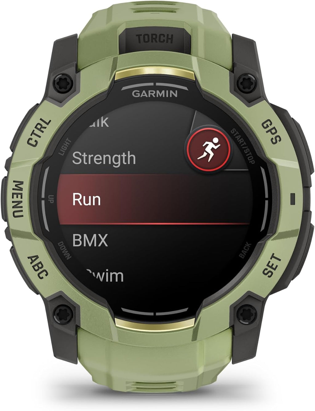 Garmin Instinct® 3 – 50 mm, AMOLED Display, Rugged Outdoor GPS Smartwatch, Built-in Flashlight, Alpine Rush Collection Limited Edition Color, Fern Green with Fern Green Band
