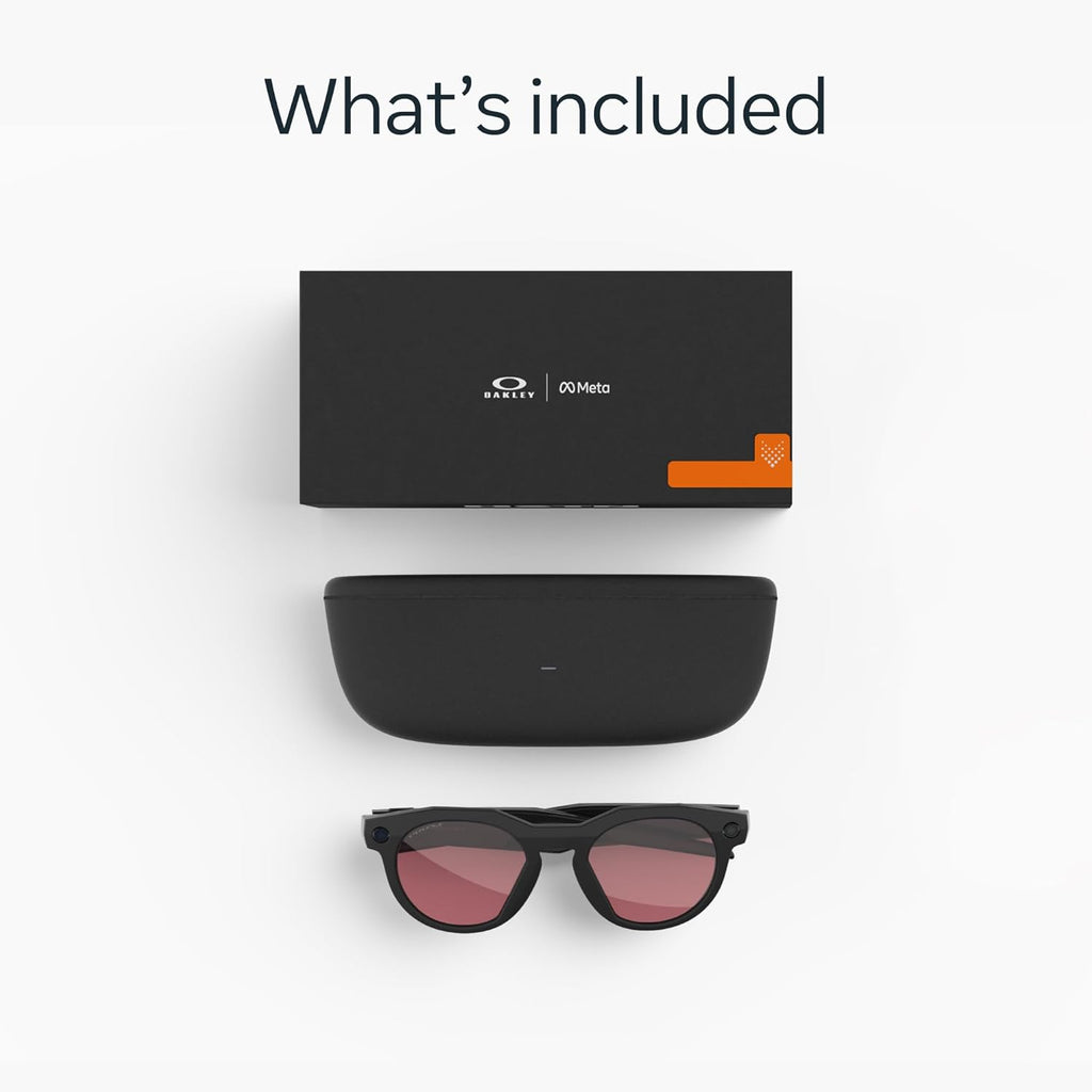 Meta Oakley HSTN, Black | Smart AI Glasses for Men, Women — Camera, Audio, Video Recording — Prizm™ Dark Golf Lenses — Sunglasses