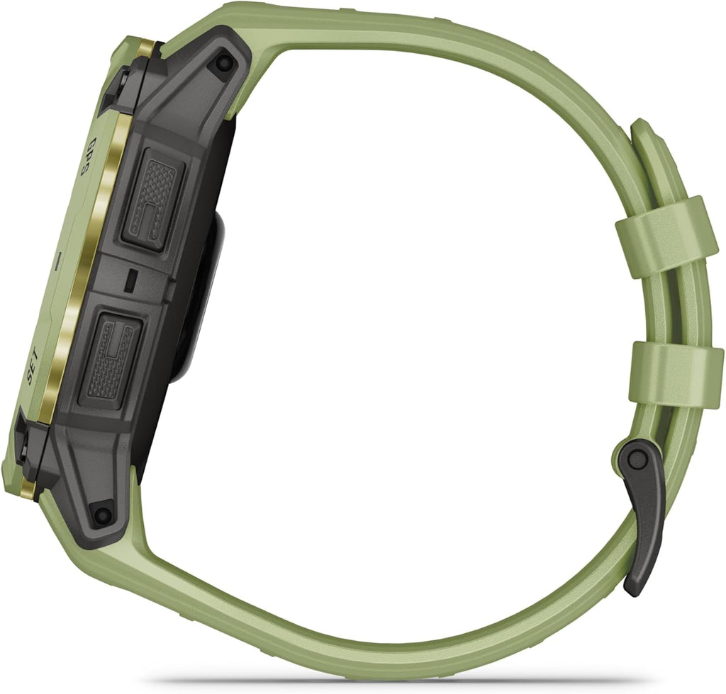 Garmin Instinct® 3 – 50 mm, AMOLED Display, Rugged Outdoor GPS Smartwatch, Built-in Flashlight, Alpine Rush Collection Limited Edition Color, Fern Green with Fern Green Band