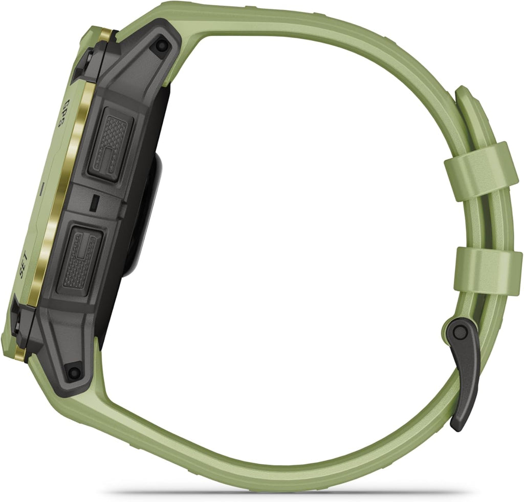 Garmin Instinct® 3 – 50 mm, AMOLED Display, Rugged Outdoor GPS Smartwatch, Built-in Flashlight, Alpine Rush Collection Limited Edition Color, Fern Green with Fern Green Band