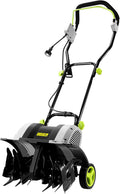 Cultivator Tiller for Gardening:18 Inch Electric Tiller with 6 Steel Tines, Corded 15 Amp Garden Rototiller for Soil Digging with Adjustable Wheels DEKOPRO
