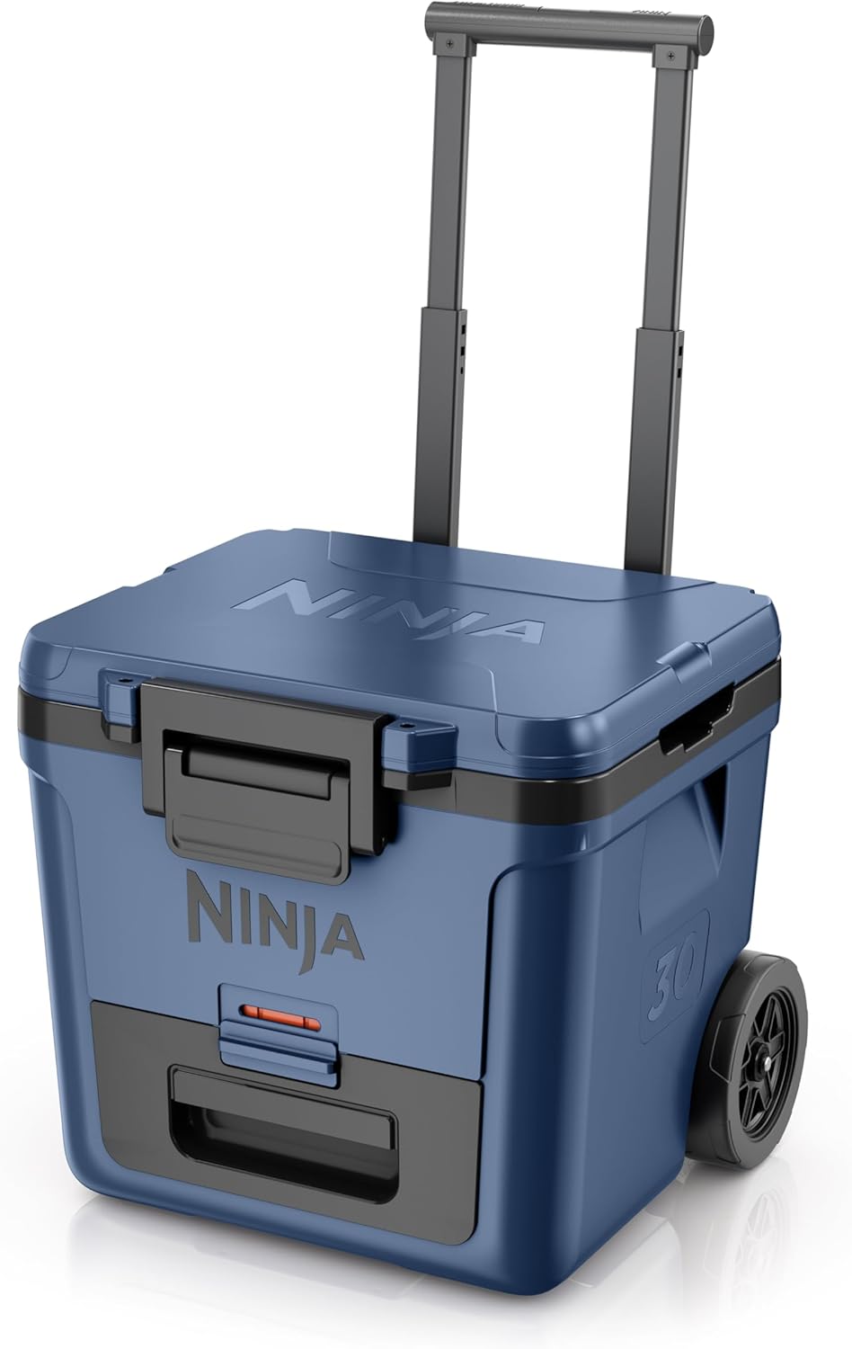 Ninja | Cooler | FrostVault 30QT Cooler with Wheels | Insulated with Temp Dry Storage Drawer | Keeps Ice Cold for Days | for the Beach, Camping, Picnics & More | Lakeshore Blue | FB230BL