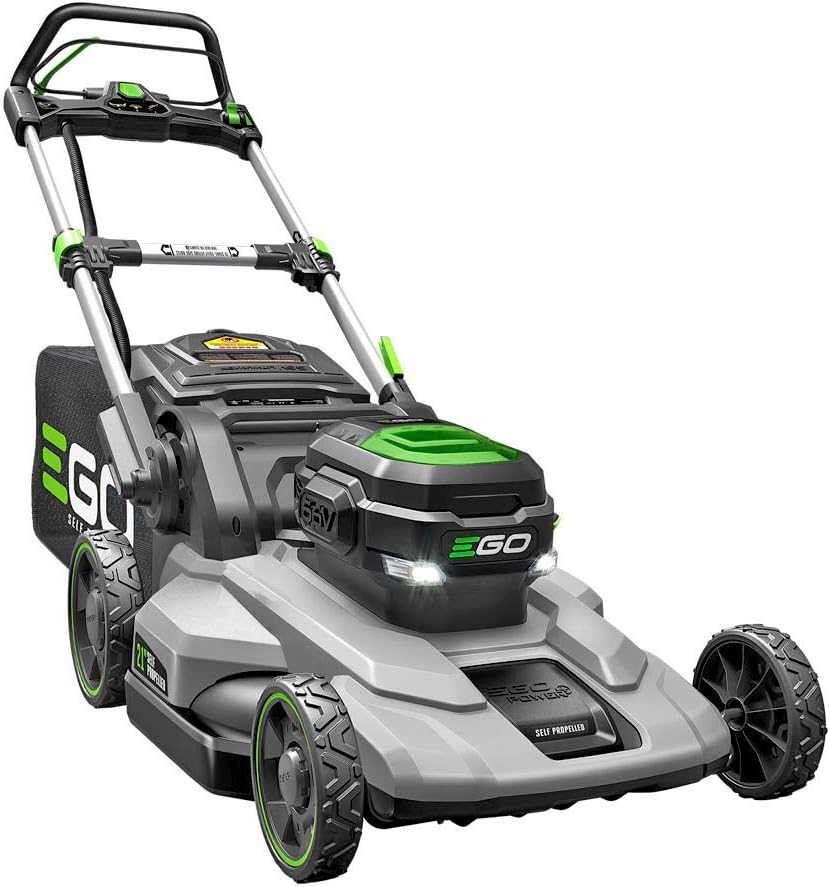 EGO Power+ LM2102SP-A 21-Inch 56-Volt Lithium-ion Self-Propelled Cordless Lawn Mower, (2) 4.0Ah Battery and Rapid Charger Included