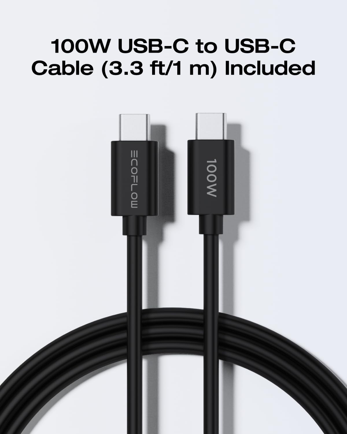 EF ECOFLOW USB C Charger, Rapid 65W GaN Type C Charging Block with Foldable Plug, Fast Wall Charger Compatible with iPhone 15/14/13, Galaxy, Pixel 4, iPad, AirPods, Apple Watch (USBC Cable Included)