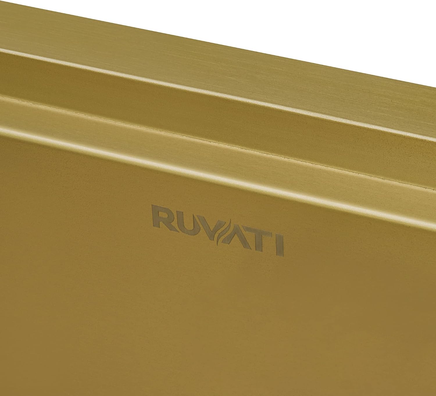 Ruvati 36-inch Matte Gold Workstation Apron-Front Brass Tone Stainless Steel Kitchen Sink - RVH9308GG