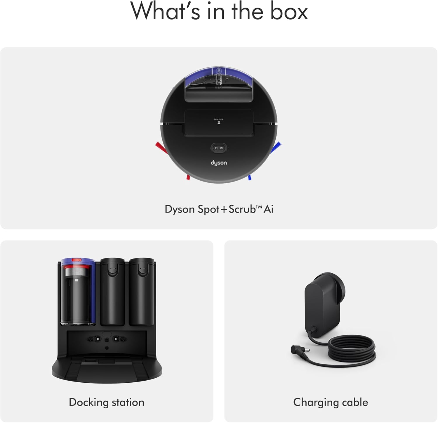 Dyson Spot+Scrub Ai™ Wet and Dry Robot Vacuum - Self Cleaning Wet Roller, 18000 PA Suction, Detangling Roller, Ai Stain Identification