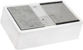 Ruvati 33-inch Matte White Farmhouse Granite Composite Quartz Workstation Apron-front Kitchen Sink - RVG1533WH