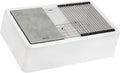 Ruvati 33-inch Matte White Farmhouse Granite Composite Quartz Workstation Apron-front Kitchen Sink - RVG1533WH
