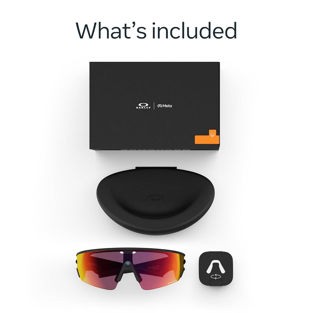 Meta Oakley Vanguard, Black | Smart AI Glasses for Men, Women — Camera, Audio, Video Recording — Prizm™ Transitions® Ember Lenses — Sunglasses