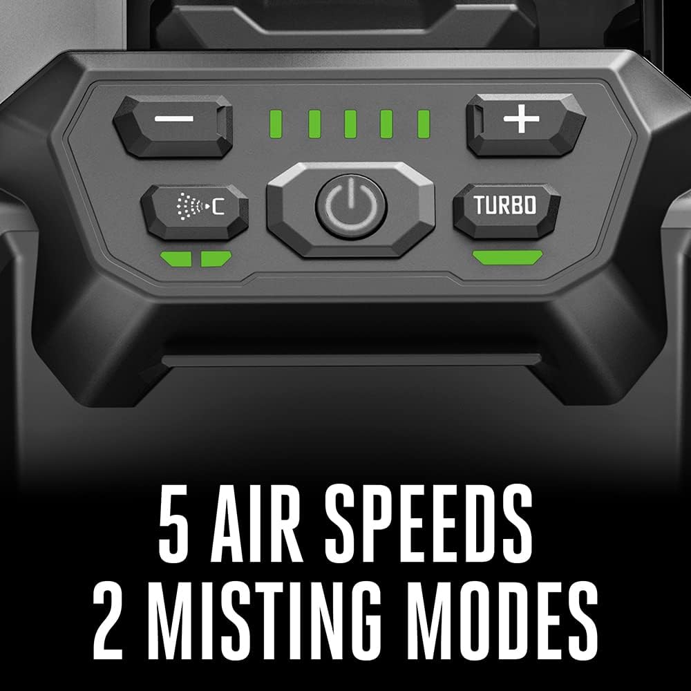 EGO POWER+ Portable Misting Fan, Outdoor Electric 18" 5 Speed Fan, Battery and Charger Not Included - FN1800