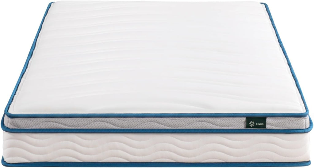 Zinus 6 Inch Spring Sensation Hybrid Mattress [New Version], Medium Firm Feel, Fiberglass Free, Youth and Guest Bedroom, Mattress in A Box, Twin