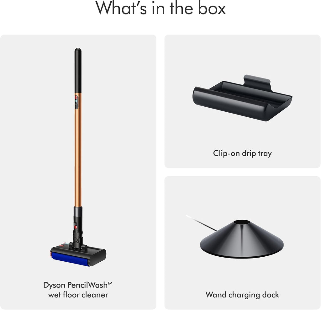 Dyson PencilWashᵀᴹ Cordless Wet Cleaner for Hard Floors - Ultra Slim and maneuverable, Cleans Wet and Dry Messes, 30 Minutes Run time