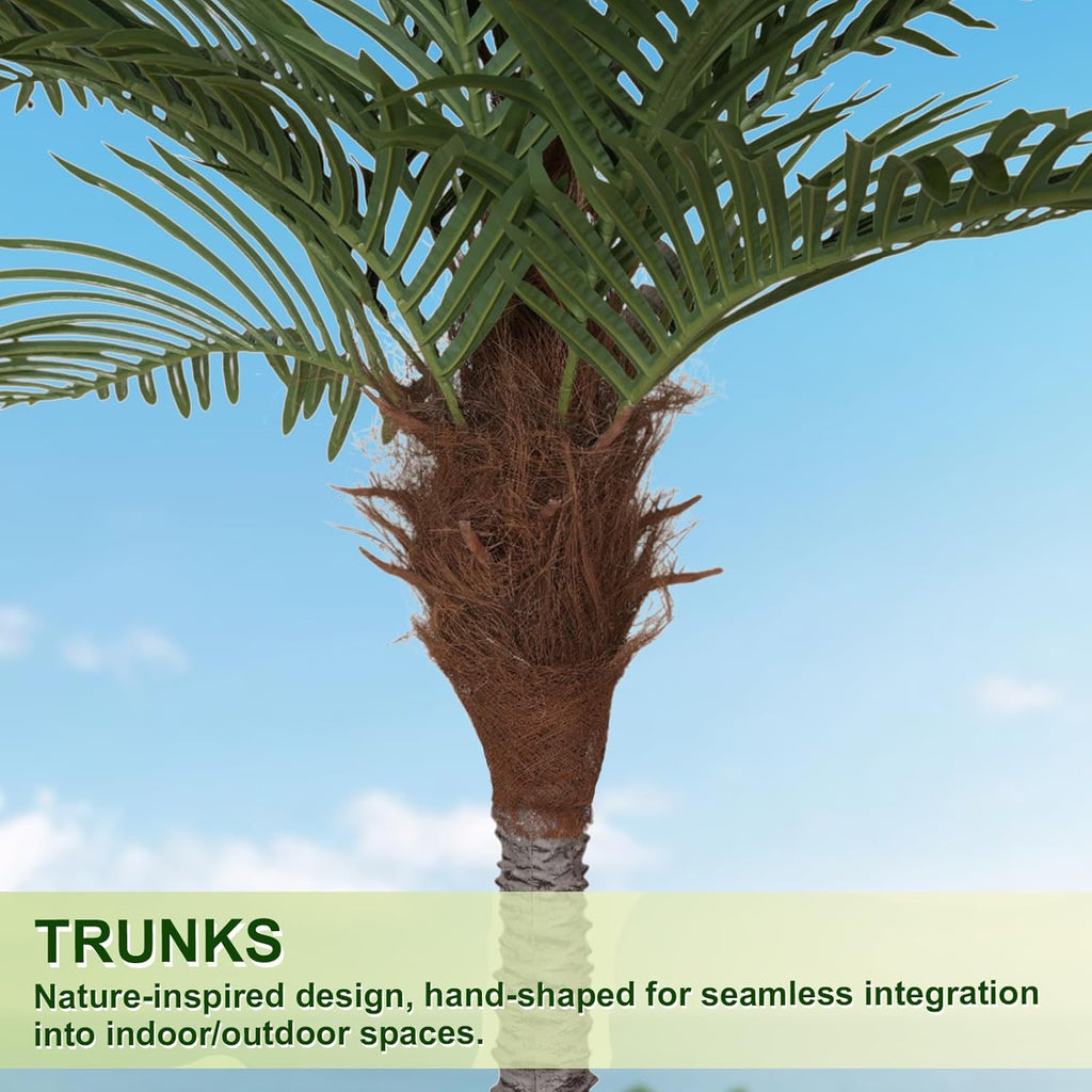 VIVATREES 7FT Artificial Palm Tree 2 Pack, Golden Cane Faux Palm for Indoor Outdoor Use, Fake Palm Tree for Home Office Living Room Patio Yard Decor