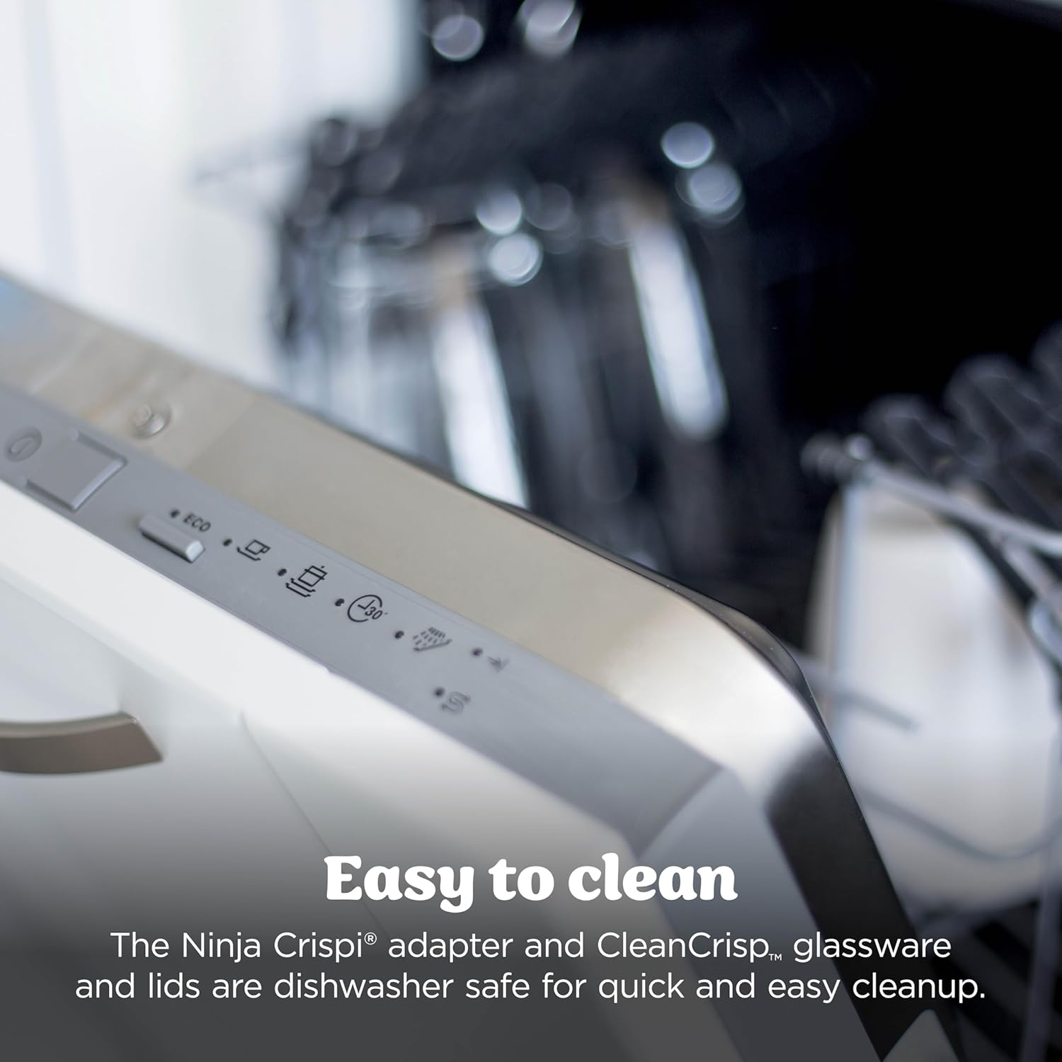 Ninja Crispi 4 in 1 Glass Air Fryer, 450°F, Non Toxic, 4QT and 6 Cup Containers with Lids, Dishwasher Safe, Cyberspace Gray, 1 Count, FN101GY