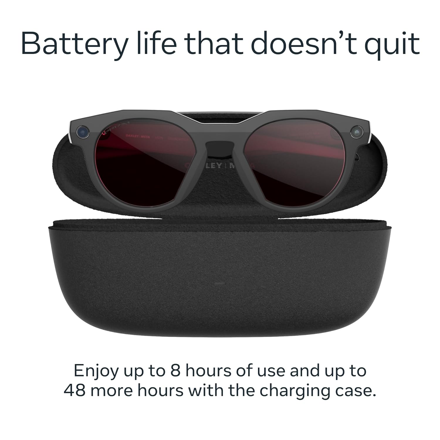 Meta Oakley HSTN, Black | Smart AI Glasses for Men, Women — Camera, Audio, Video Recording — Prizm™ Dark Golf Lenses — Sunglasses