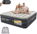 OhGeni King Size Air Mattress with Built in Pump, Family Choice Award Winner, 18'' Comfortable Blow Up Colchones Inflables Mattress for Home, Guests, Portable Air Bed, 700 lbs