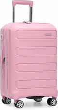 Traveler's Choice Pagosa Hardshell Expandable Luggage with Spinner Wheels, Pink, 22-Inch Carry-on