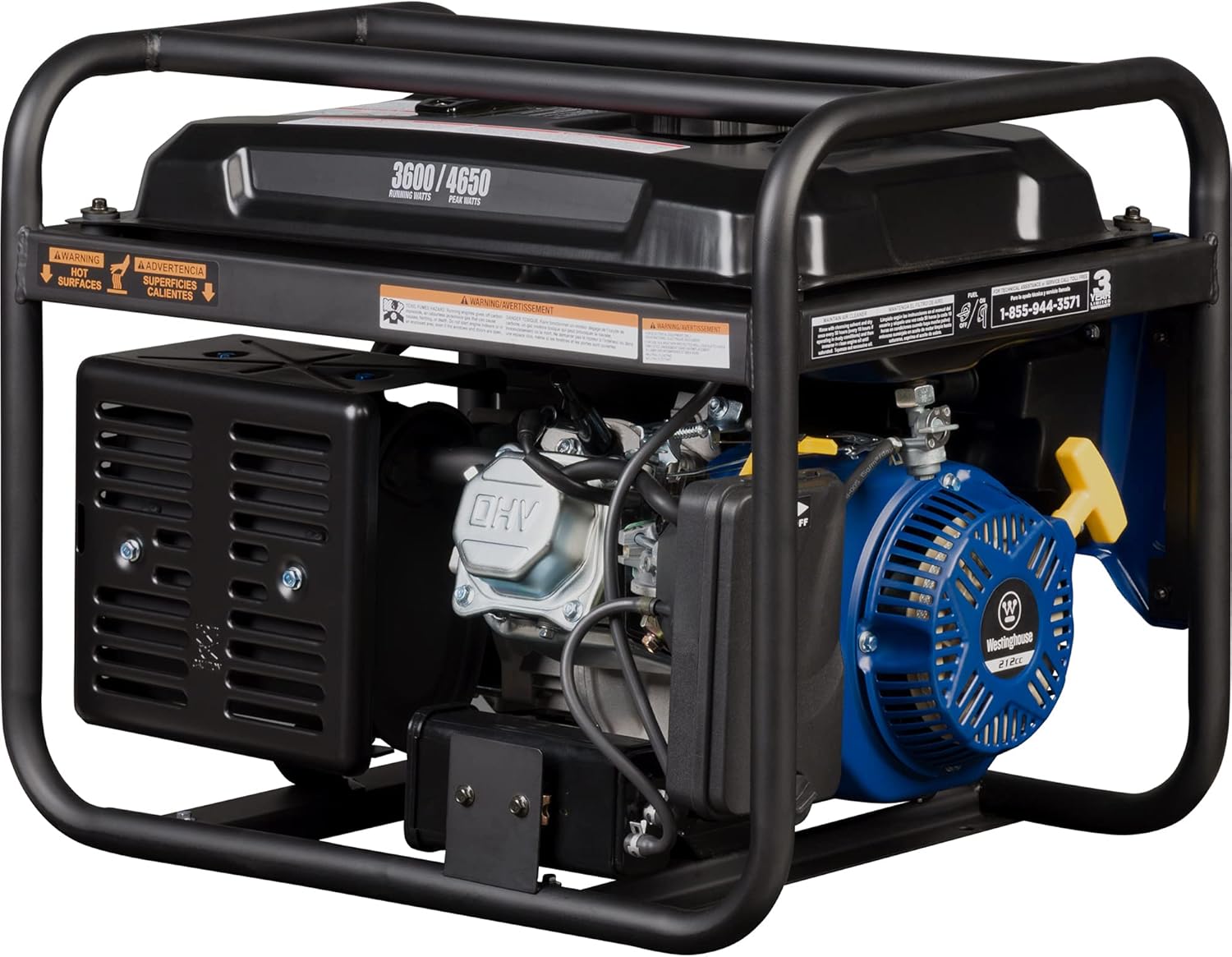 Westinghouse 4650 Peak Watt Portable Generator, RV Ready 30A Outlet, Gas Powered, CO Sensor