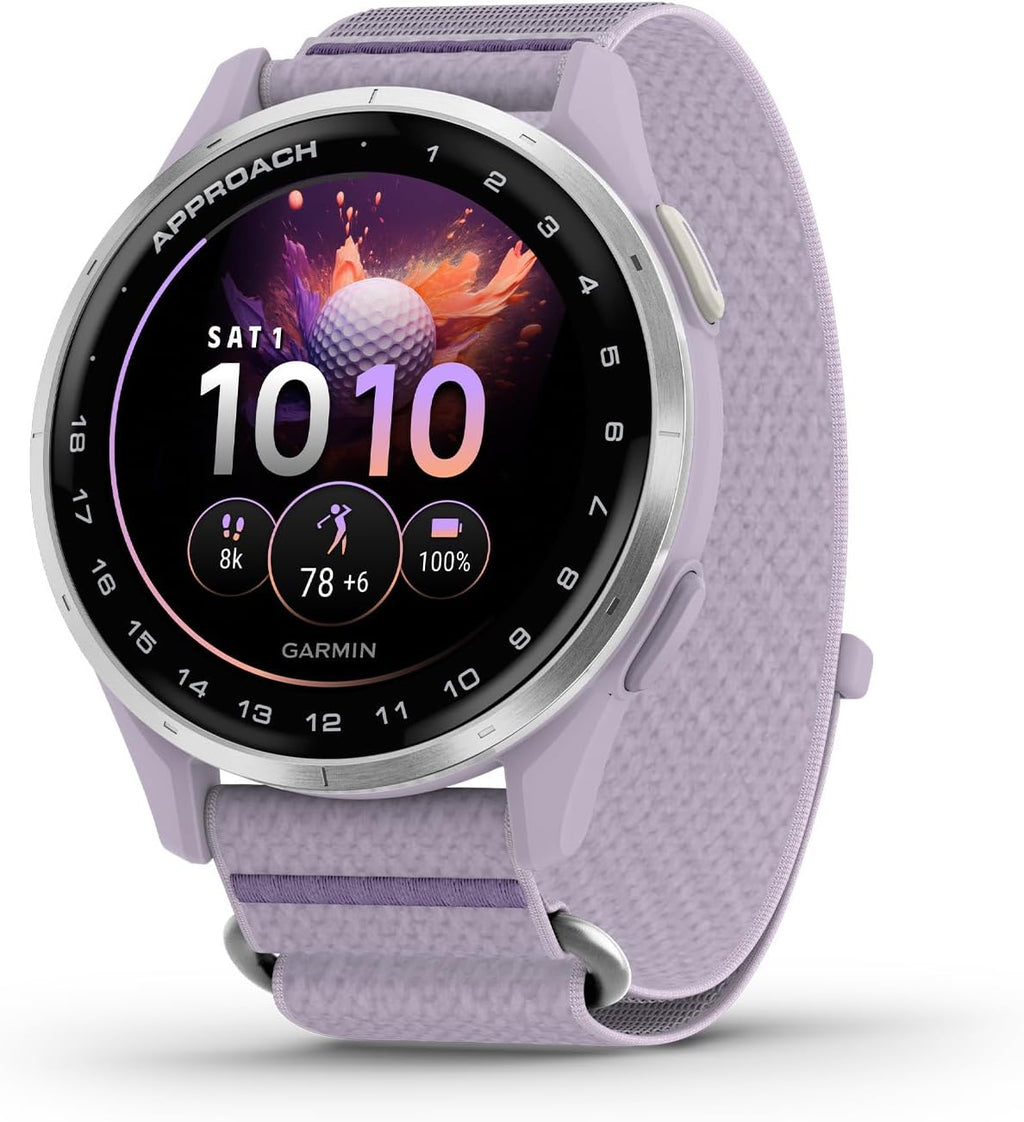Garmin Approach® J1, Junior Golf Watch with GPS, Bright and Colorful Display, Tee-Off Guidance, Essential Features for Learning and Improving, Lilac