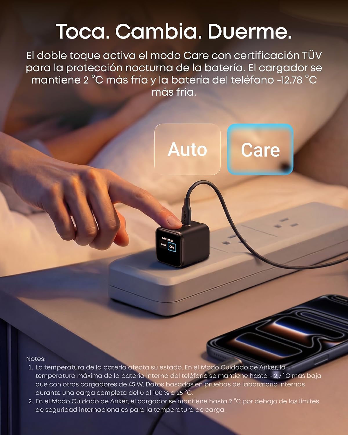 Anker Smart Display Charger, Anker Nano USB C Charger Block, 45W Max GaN Phone Charger,180° Foldable Plug,Smart Recognition,Built-in Care Mode,for iPhone17/16/15(Non-Battery,One USB-C Port,No Cable)