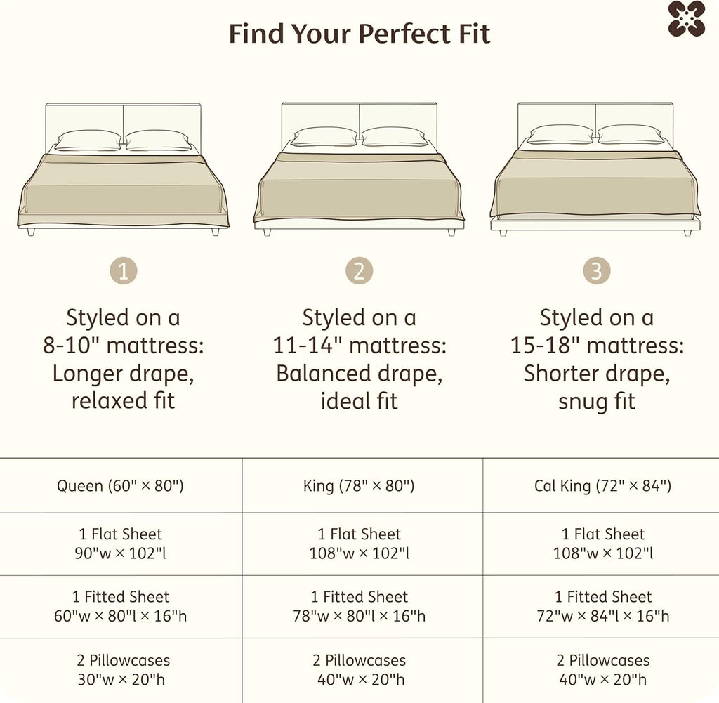 Bedsure Linen Sheets California King Size - Cotton Linen Blend Bed Sheets, Anti - Pilling, Ultra-Soft & Breathable, 16" Deep Pocket, PureWoven Natural Texture Improves with Use, 4 Pieces (White)