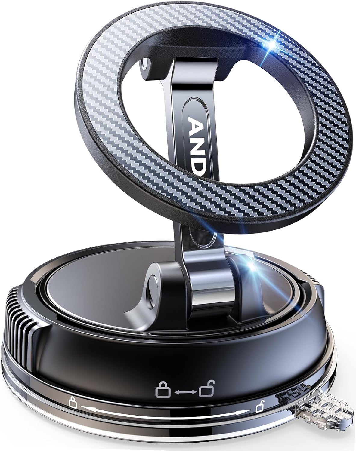ANDERY Car Phone Holder for Magsafe [78+LBS Strongest Suction & 2400gf Strongest Magnetic] 360° Adjustable Car Phone Mount, Phone Holders for Your Car for iPhone 17-12 & All Phones, Father Gifts