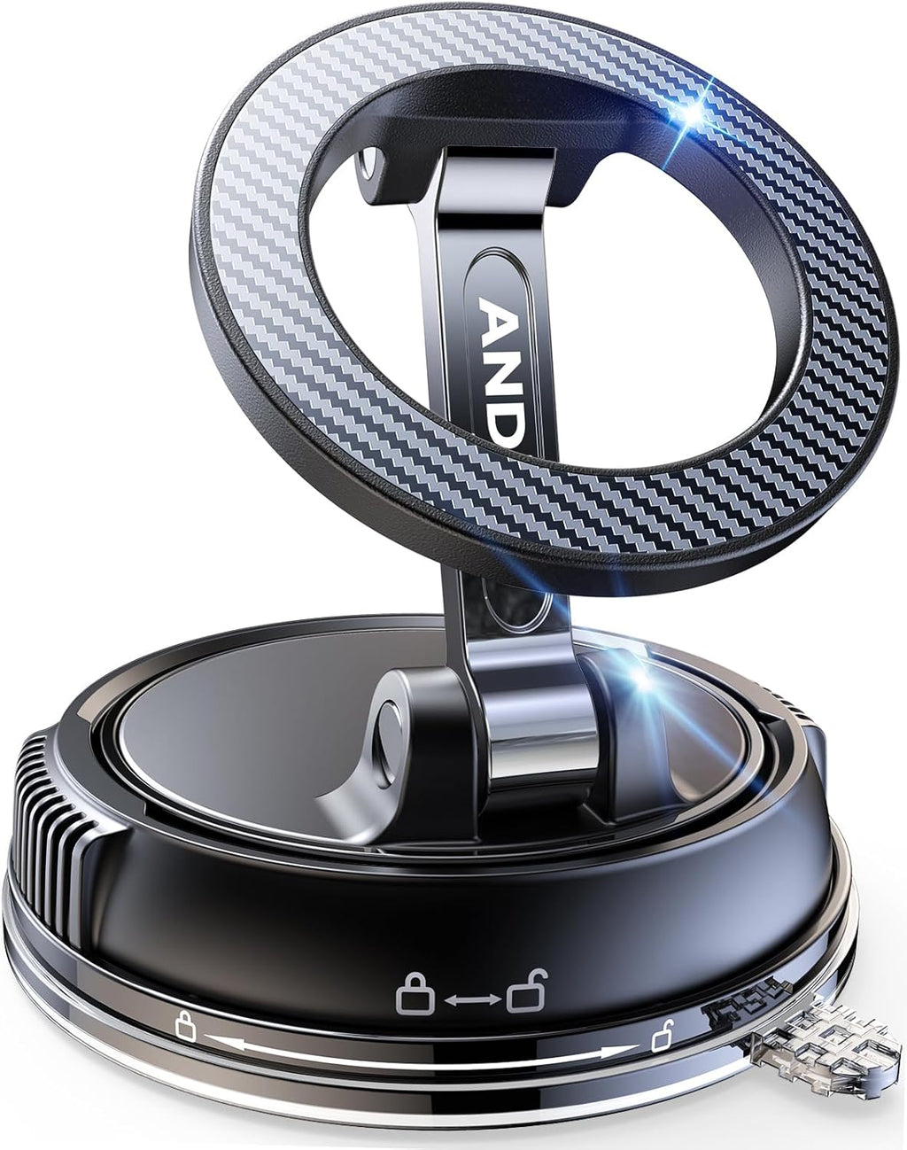 ANDERY Car Phone Holder for Magsafe [78+LBS Strongest Suction & 2400gf Strongest Magnetic] 360° Adjustable Car Phone Mount, Phone Holders for Your Car for iPhone 17-12 & All Phones, Father Gifts